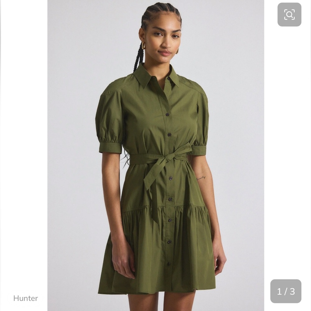 NWT 10 Crosby Derek Lam Luma A-Line Shirt Dress - Picture 1 of 10